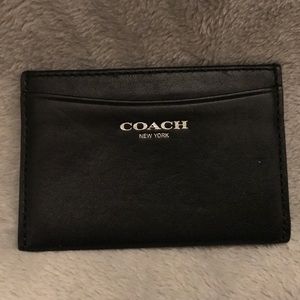 Slim Coach black leather wallet